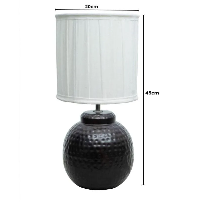Marie Verda Fabric Table Lamp - White,Black media 6