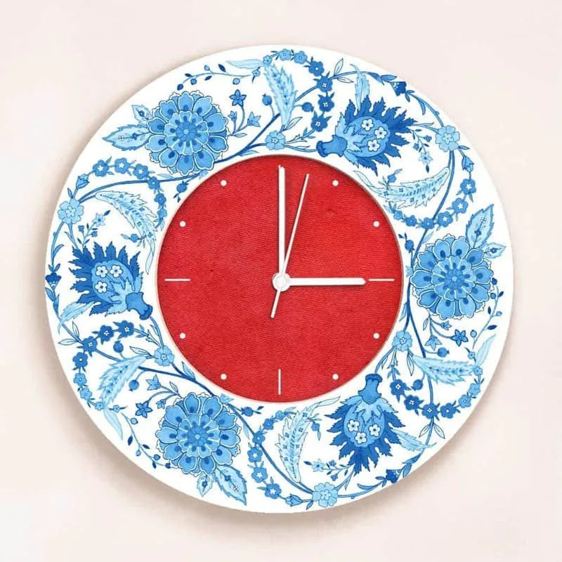 Ethnic Veli Handpainted Wall Clock media 3