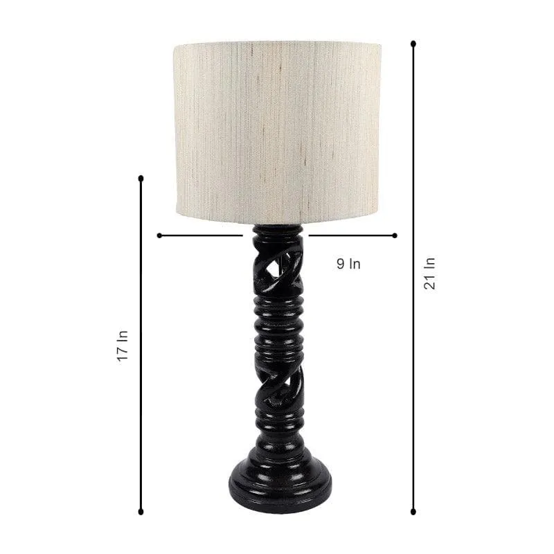 Sorar Wynn Fabric Table Lamp - White,Black media 6