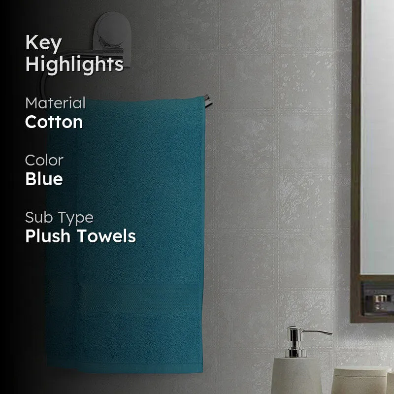 Eva Quick Dry Hand Towel (Blue) - Set Of Two media 2