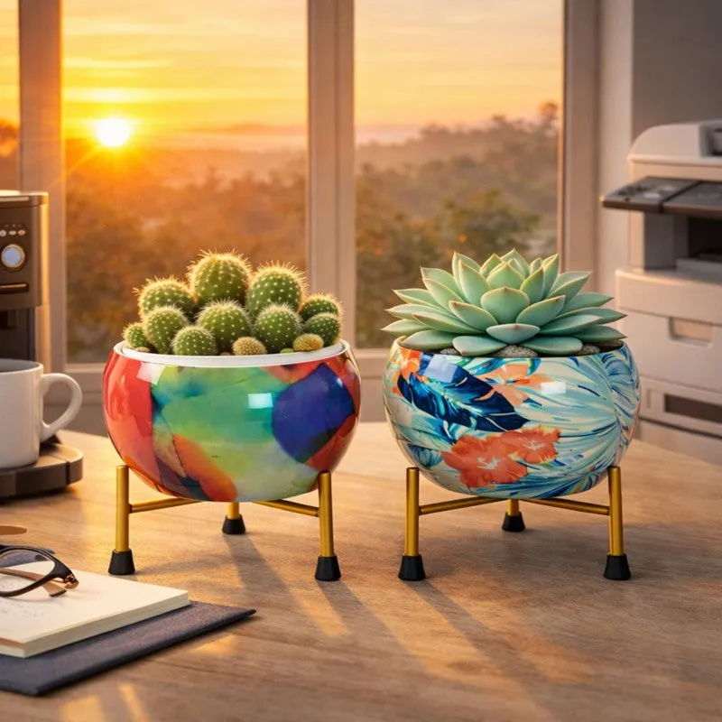 Verdant Leaf Pots & Planters - Set of Two media 5