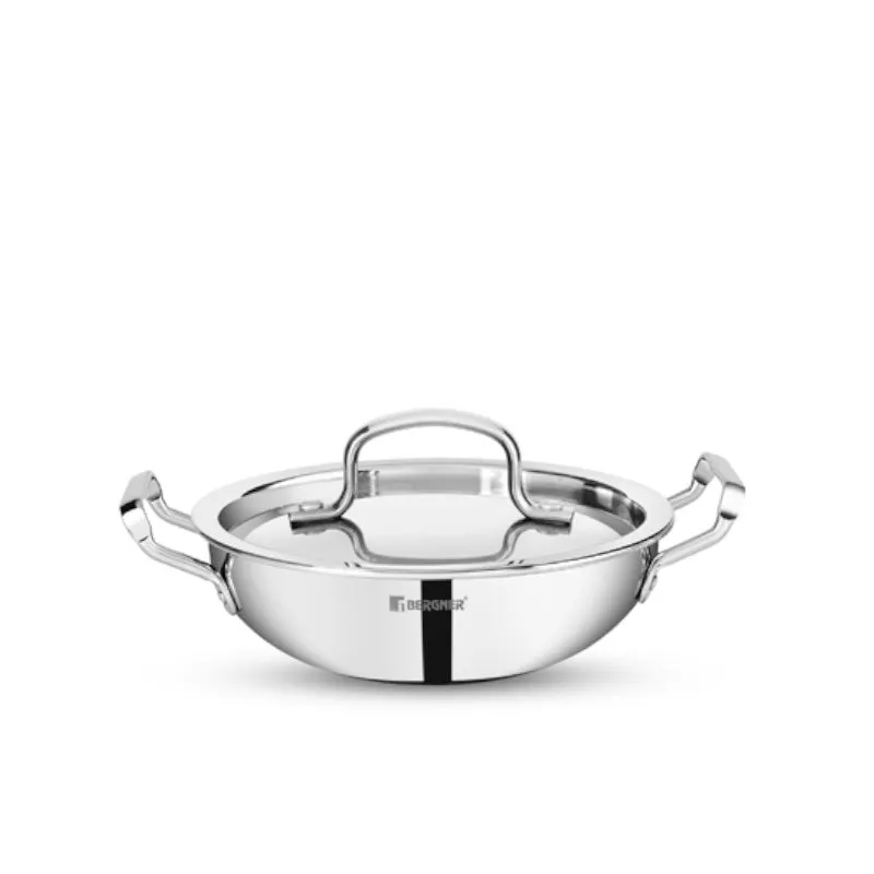 Bergner Induction Safe Deep Kadhai With Lid - 5000 mL media 5