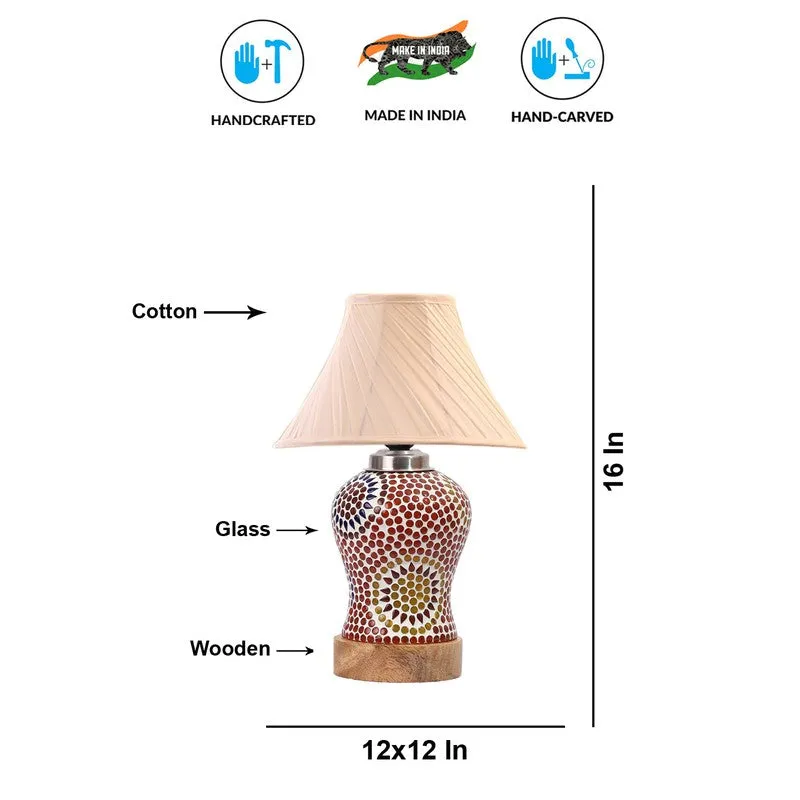 Aranya I Pleated Wooden Table Lamp - Multicolor media 9