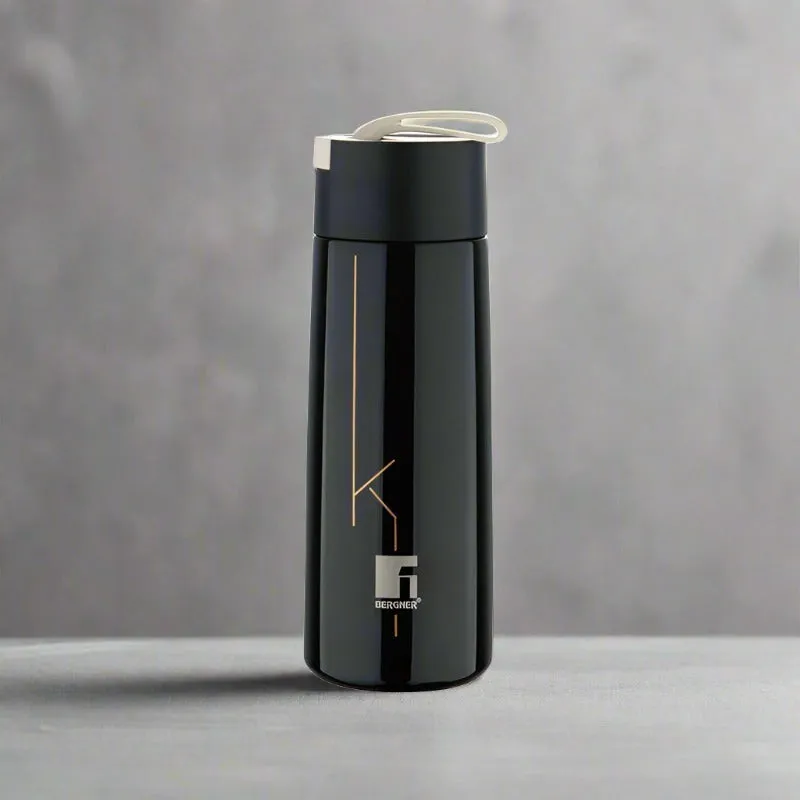 Bergner Walking Thermosteel Hot and Cold Flask (Black) -350 mL media 1