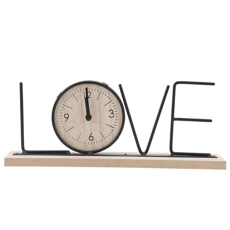 Typo Love Table Clock - Black media 7