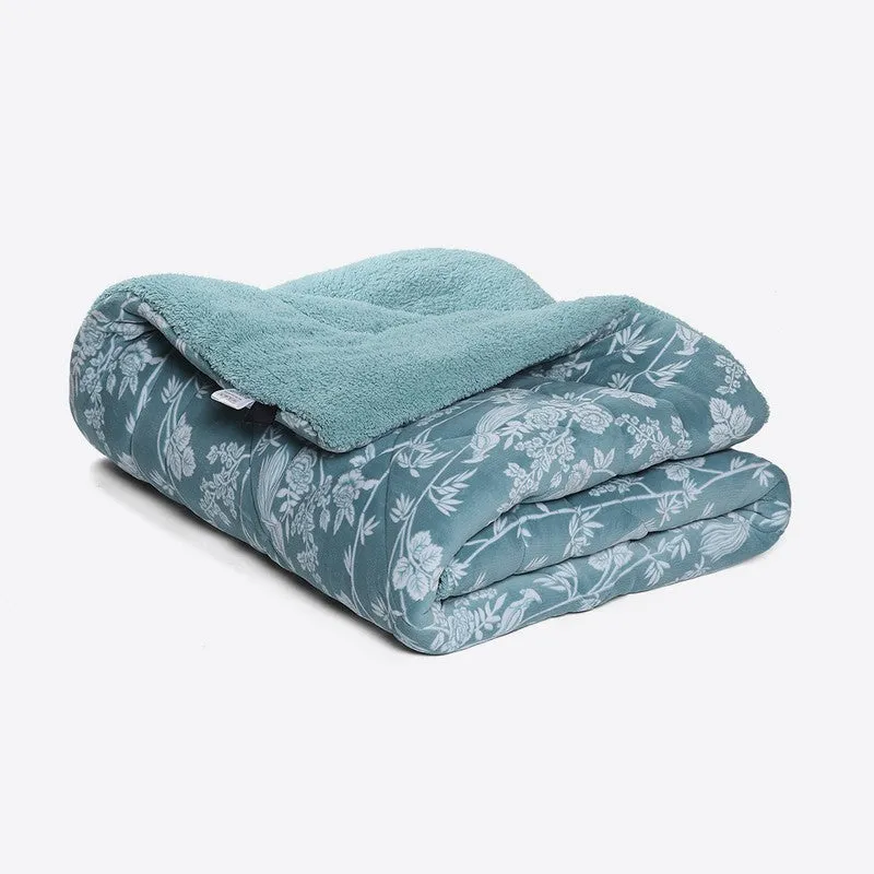 Monte Carlo Floral Bliss Comforter (Green)- 1114 GSM media 6