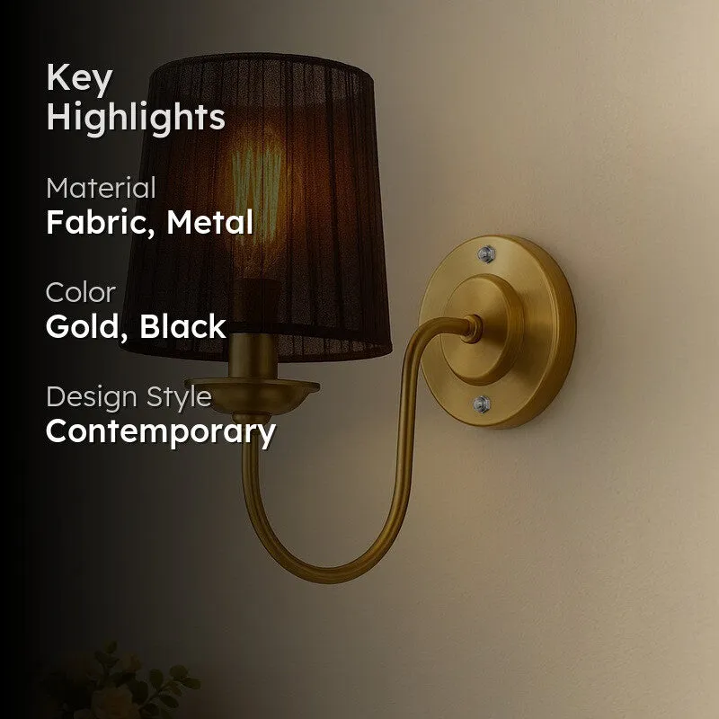 OptiLume Adjustable Fabric & Metal Wall Lamp media 2