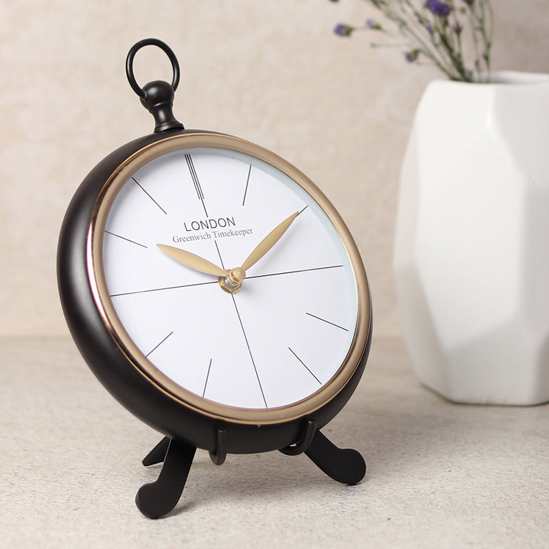 Arcus Analog Aluminum Table Clock