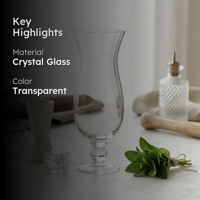 Hurricane glass shown with material and colour highlights