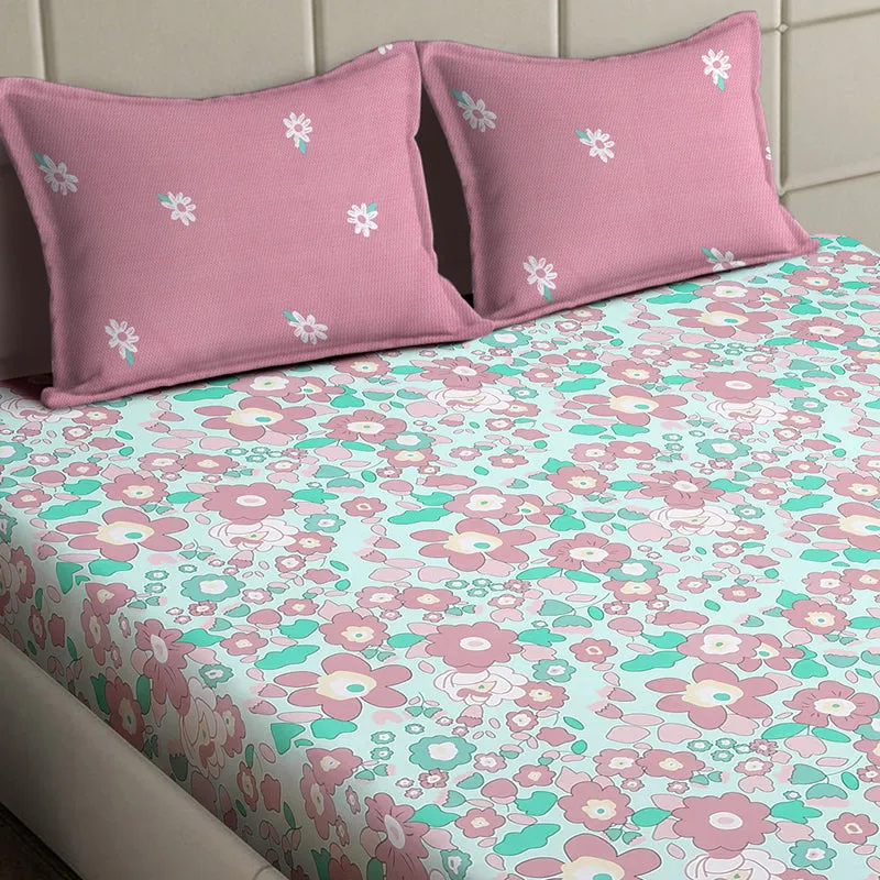 Daisy Veil Floral Bedsheet - 130 GSM media 4