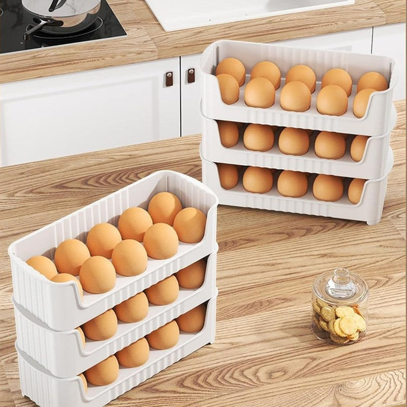 Egg Safe Plastic Fridge Organizers media 4