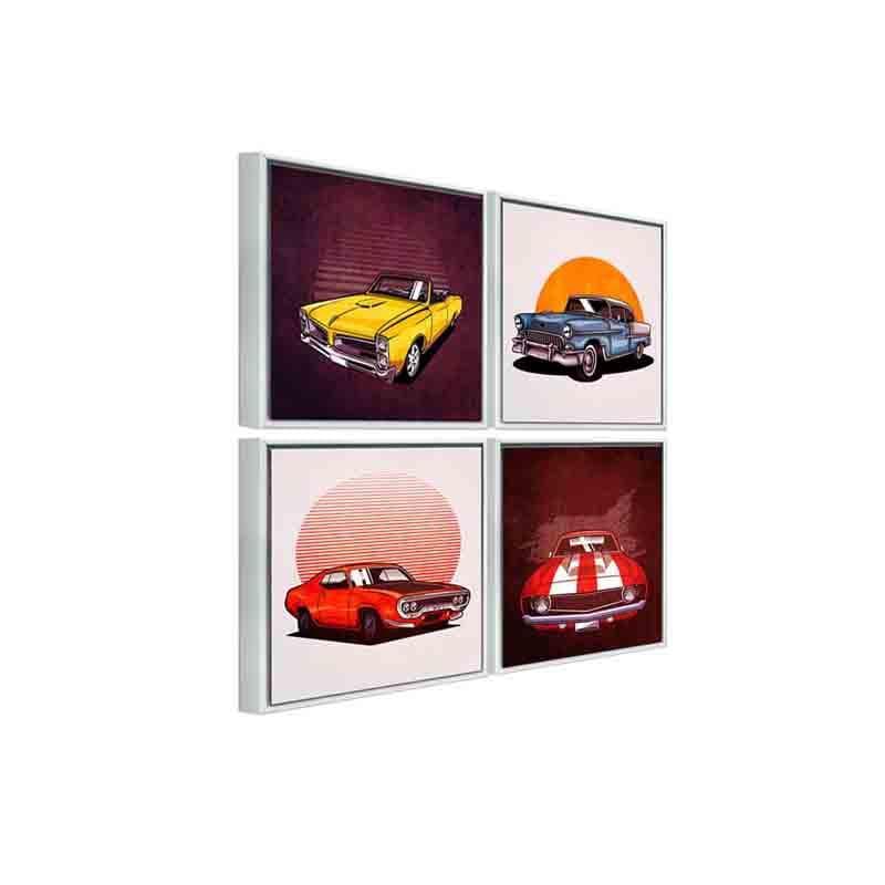 Mustang Poly Canvas Wall Art - Set of Four media 5