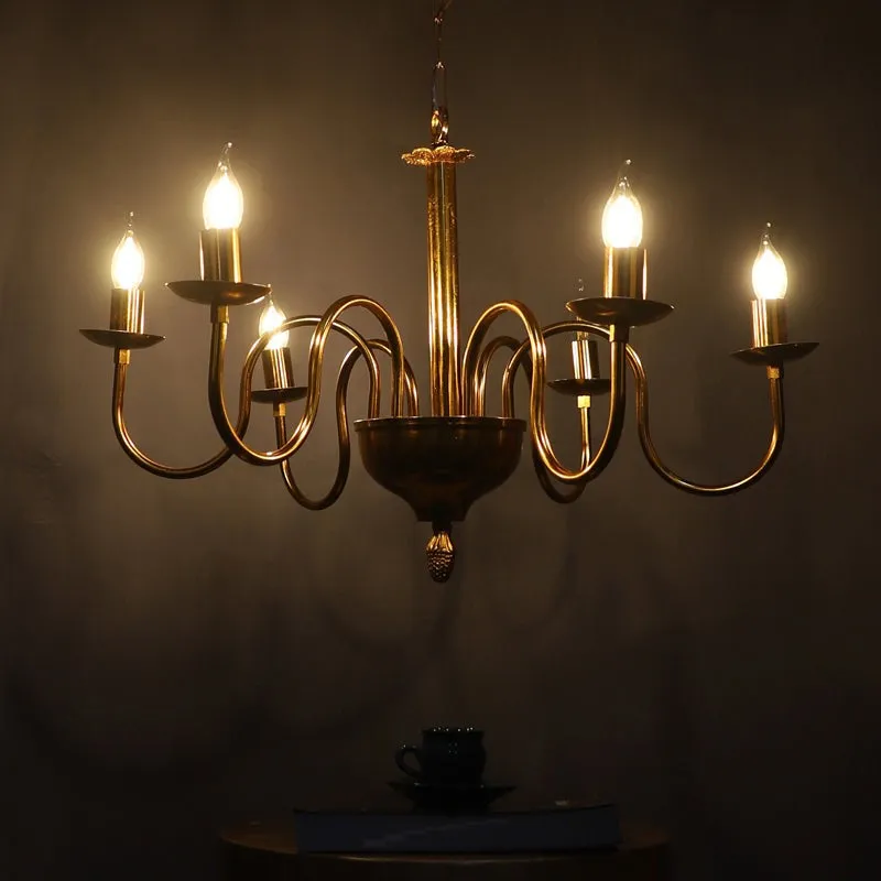 Candela Iron Chandelier - Gold media 3