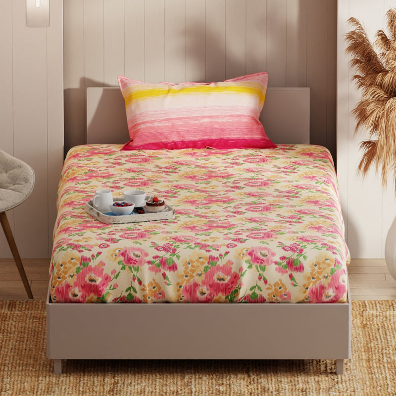 Bloom Aura Microfiber Bedsheet - 135 GSM media 4