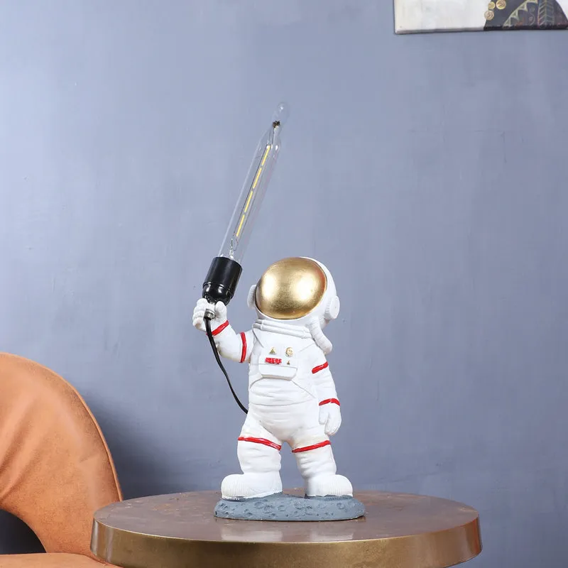 Space Saber Ceramic Table Lamp - White,Gold media 3