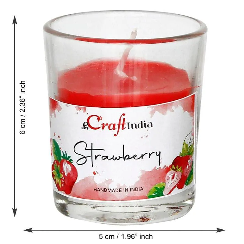 Seema Strawberry Scented Candle - Set Of Five media 4