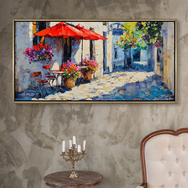 Parasol Canvas Wall Painting With Frame media 1