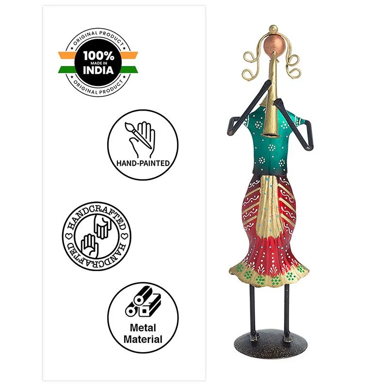 Lady Musician Iron Showpiece - Green,Red media 5