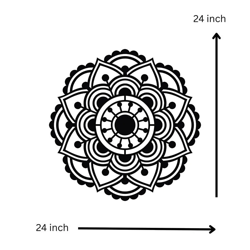 Nelsa Mandala Black Iron Wall Accent media 3