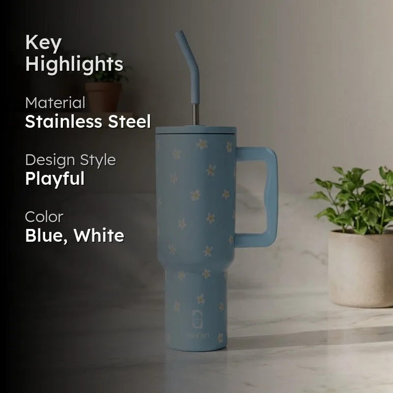 Petite Floral Stainless Steel Tumbler - 1200 ML media 2