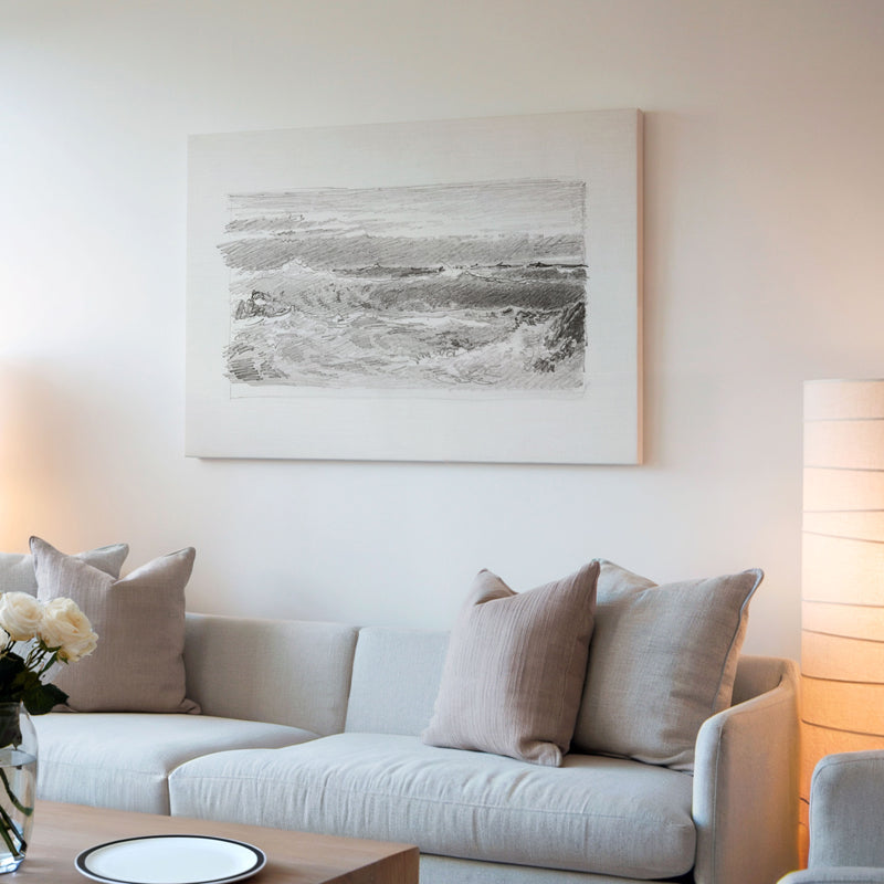 Silver Waves Wood Wall Art