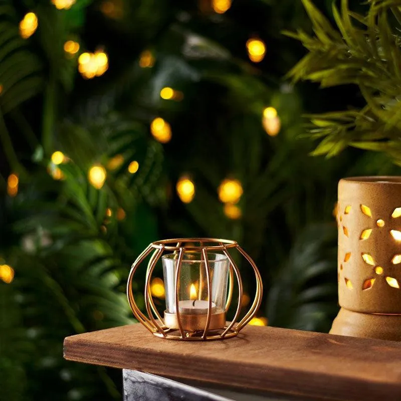 Cage Lumina Tealight Candle Holder - Set Of Two media 1