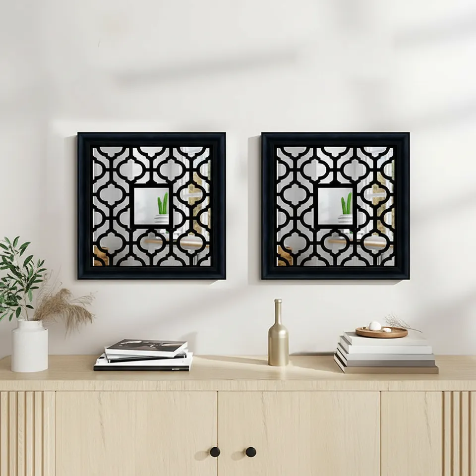 Medina Motif II Decorative Wall Mirror - Set Of Two media 1