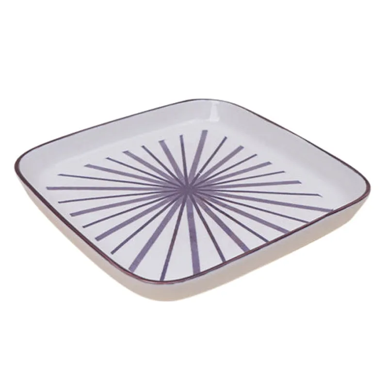 Mario Maroon Square Snack Plate - Set Of Six media 6