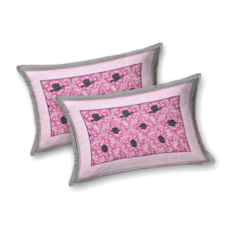 Shapeix Cotton Bedsheet (Pink) - 240 TC media 4