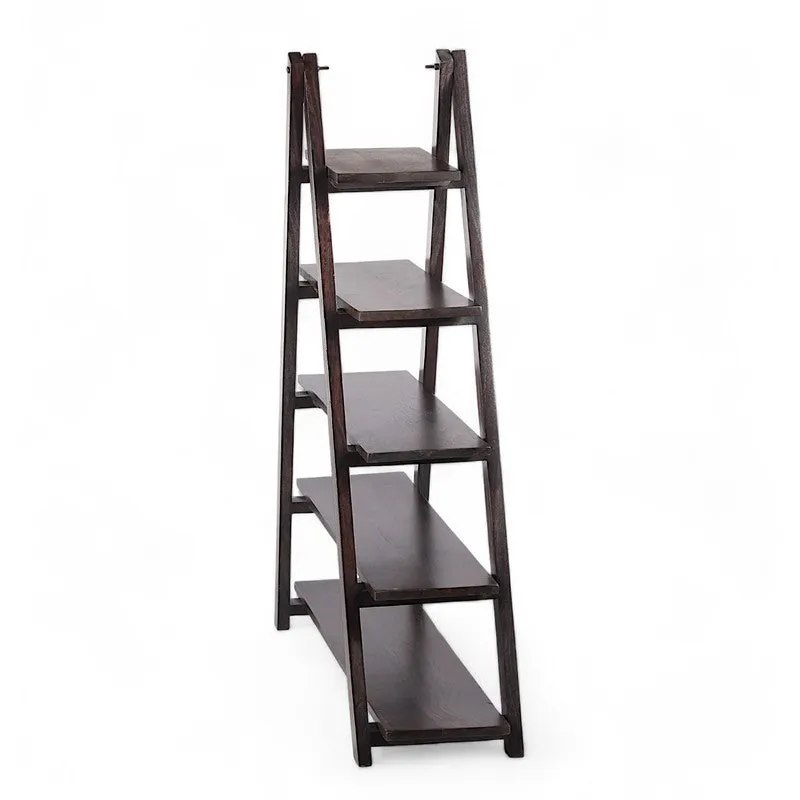 Uverox Sheesham Wooden Wall & Book Shelve - Black media 5