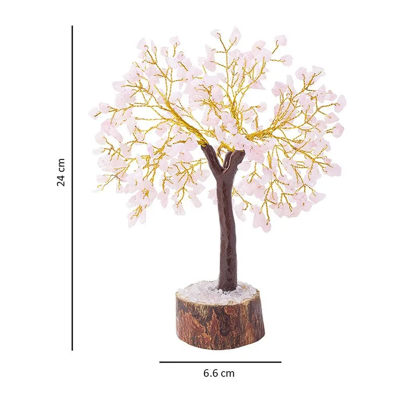 Agate Wish Tree Handcrafted Showpiece - Light Pink media 9