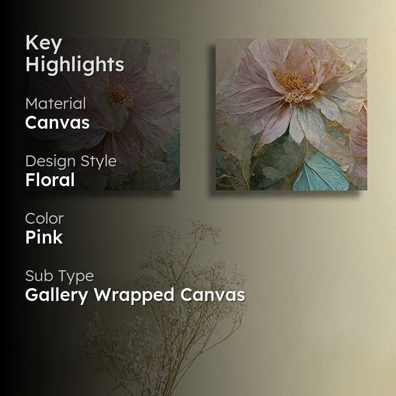 Ephemera Of Bloom Canvas Wall Art - Set Of Two media 2