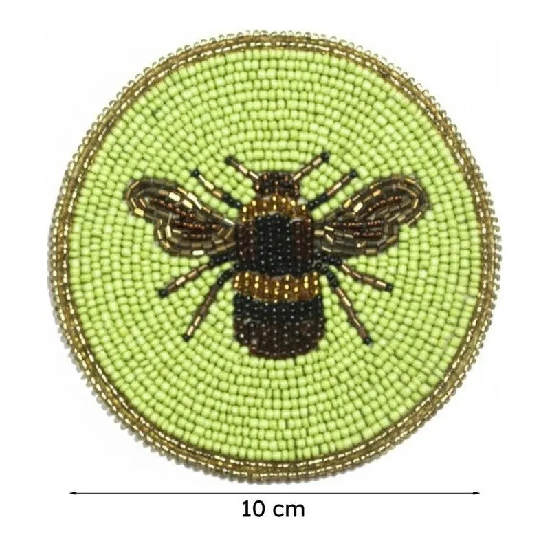 Moiraa Beaded Coaster (Green) - Set Of Four media 8