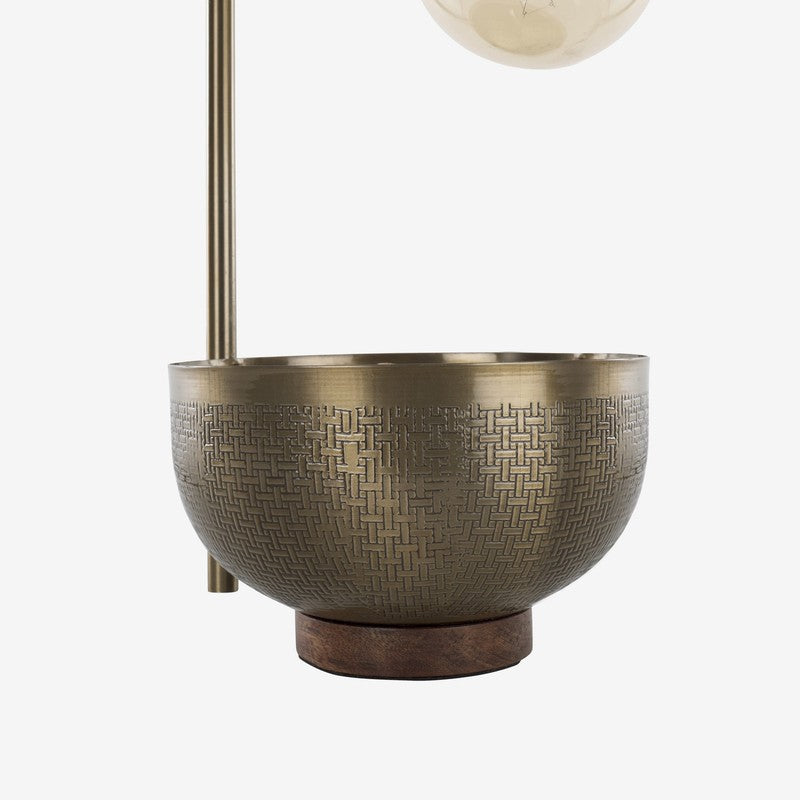 Orange Tree Esna Mild Steel Table Lamp Wit Bowl - Black media 5