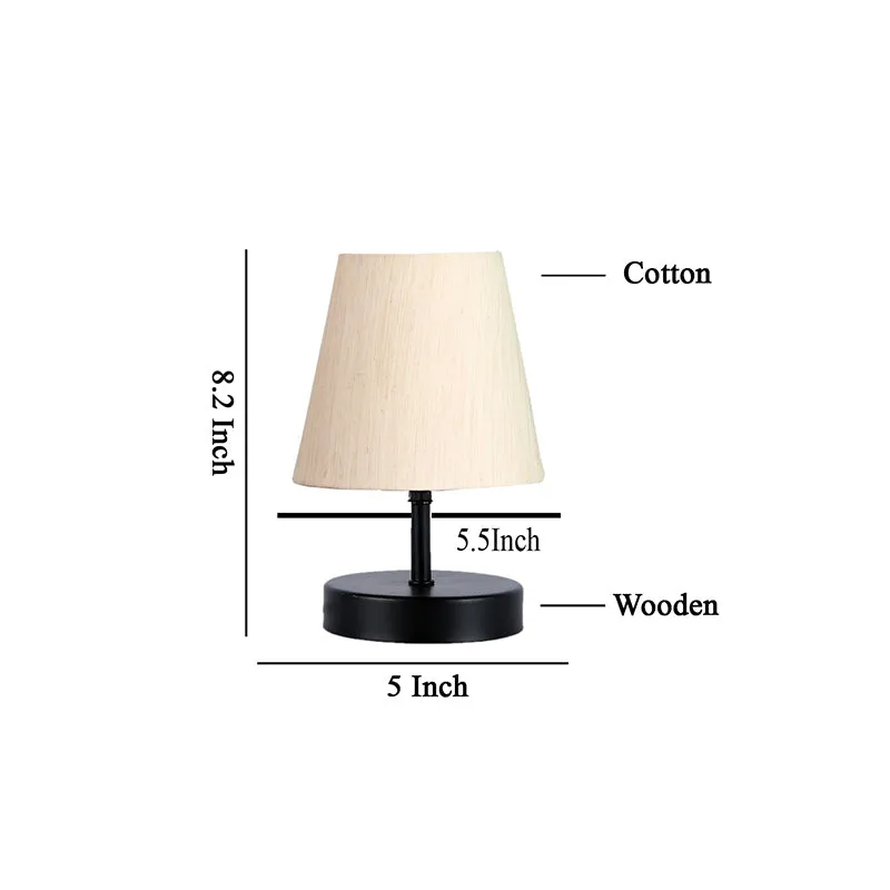 Otravo Fabric Table Lamp - White media 5