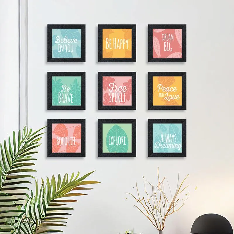 Vibgyor Motivational Wall Art - Set Of Nine media 1