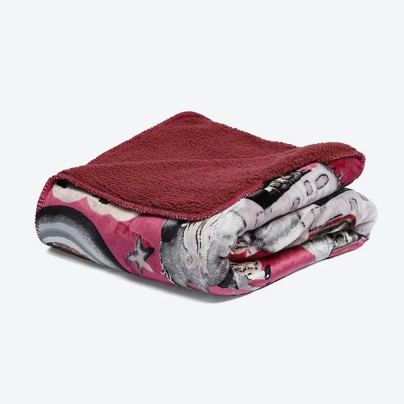 Monte Carlo Dreamy Unicorn Kids Blanket (Red) - 500 GSM media 6
