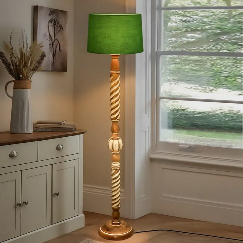 Elfin Carve Floor Lamp - Green media 1