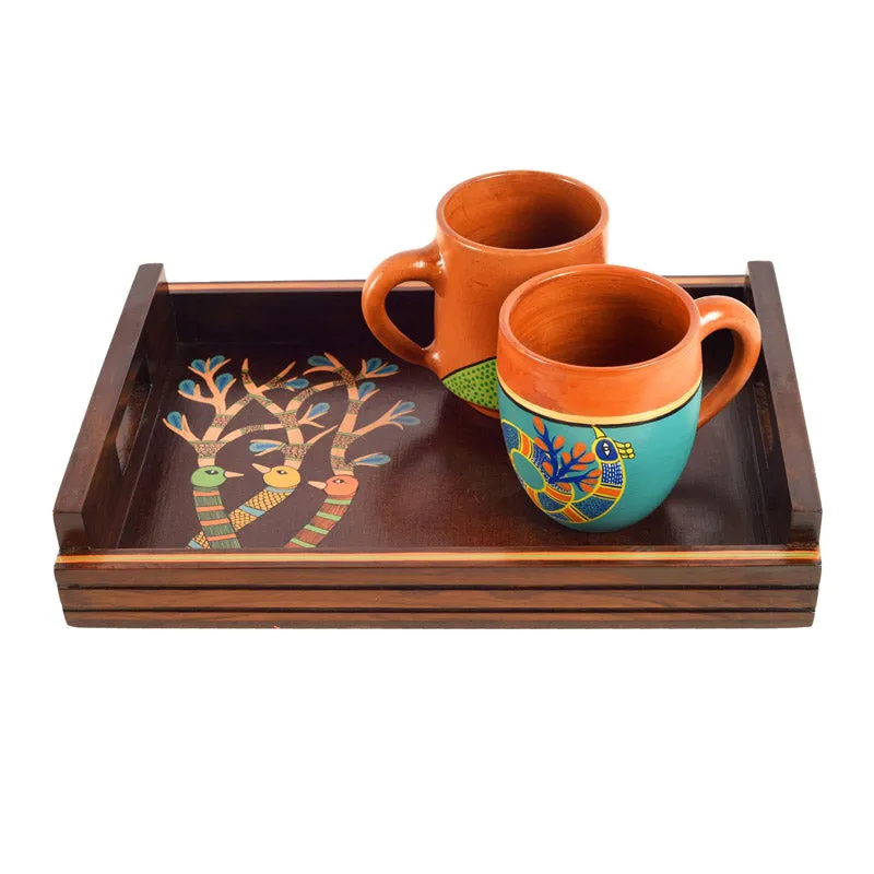Indradatt Serving Tray With Cups - Three Piece Set media 3