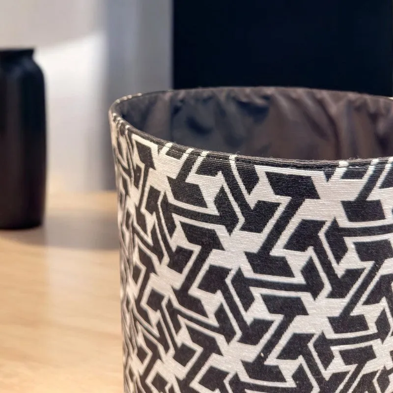 Star Motif Cotton Laundry Basket - Black & White media 6
