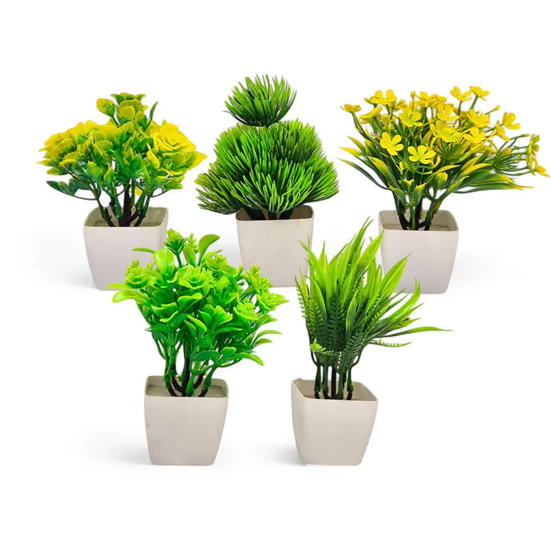Mod Sprig Artificial Plant With Pot - Set Of Five media 3