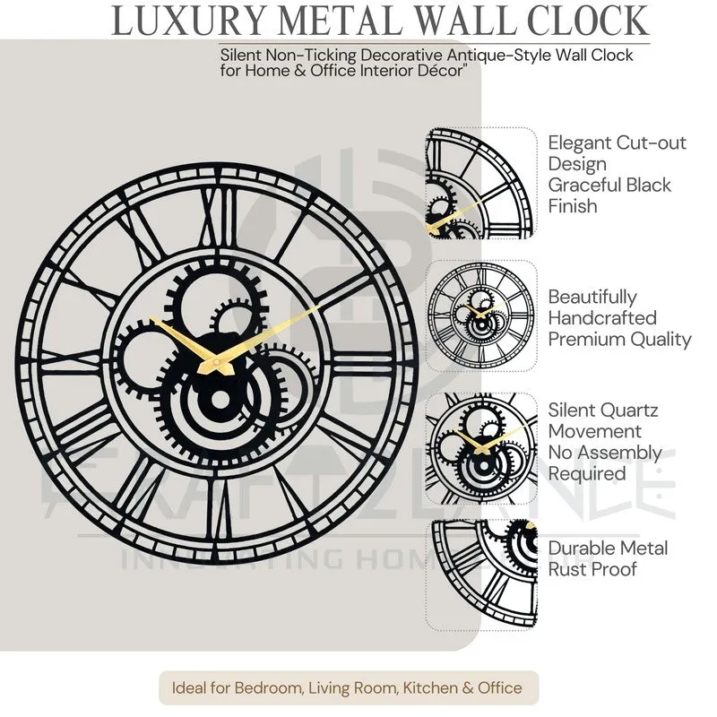 Rhythm Silent Wall Clock - Black media 7