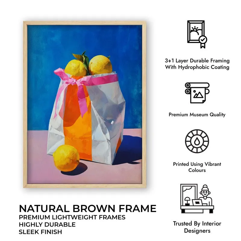 Luneth Canvas Wall Painting With Brown Frame media 10