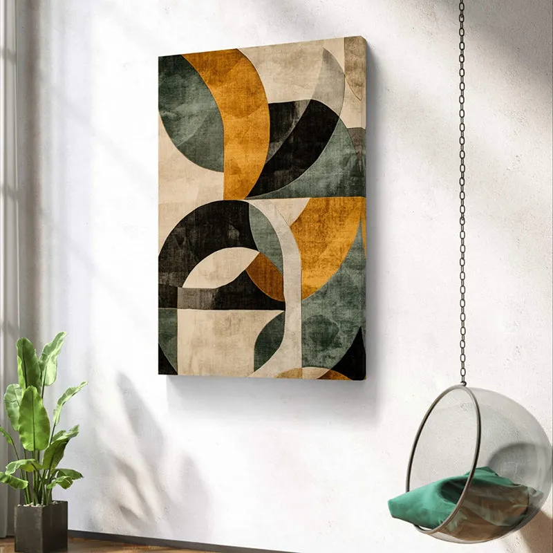 Rustic Curves Canvas Wall Painting media 4