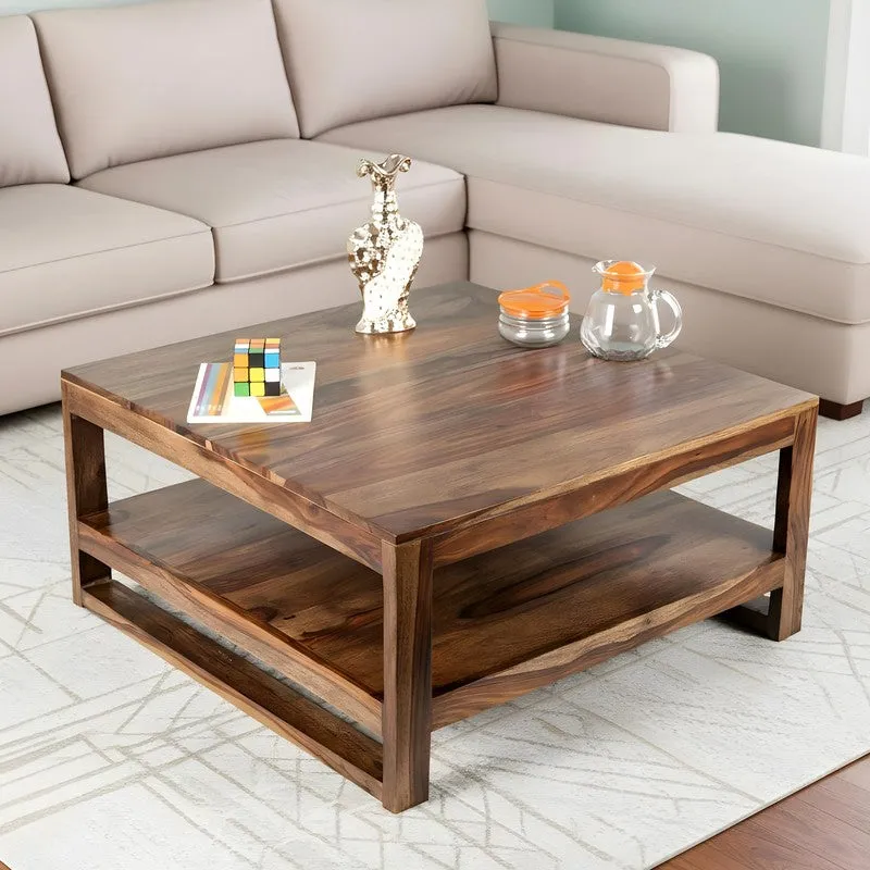 Erixon Sheesham Wooden Center Table - Dark Brown media 1