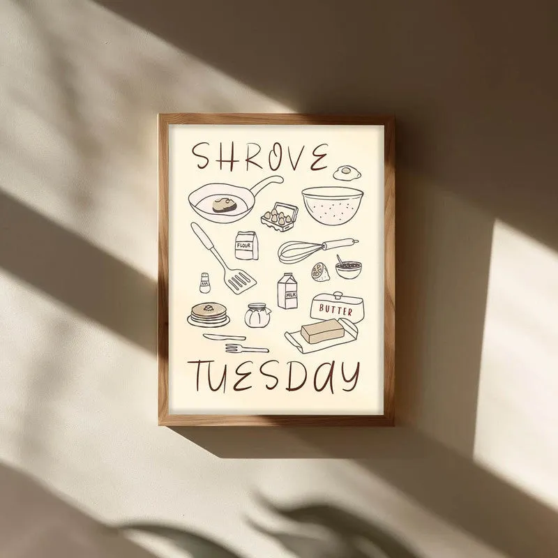 Shrove Tuesday Archival Canvas Wall Art - Brown media 3