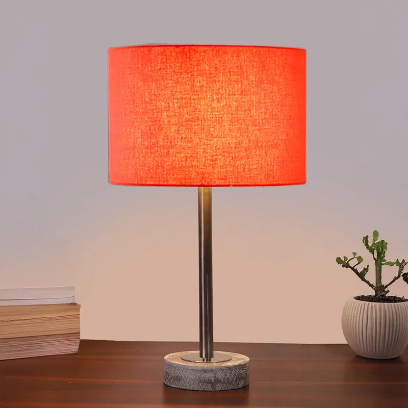 Cotin I Rodin Wooden Table Lamp - Orange,Silver,White media 2