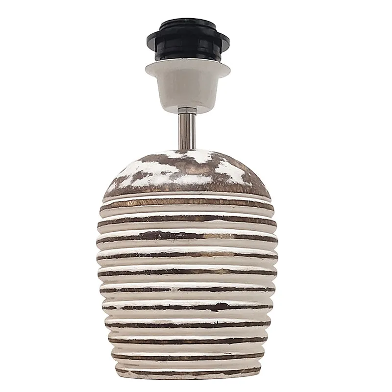 Poppy Peach Carved Fabric Table Lamp - Multicolor media 3