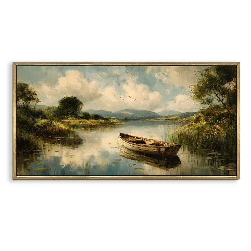 Vintage Serenity Boat Scene Wall Art media 4