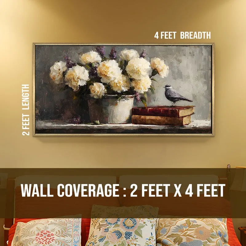 Tranquil Petals Canvas Wall Painting With Frame media 8
